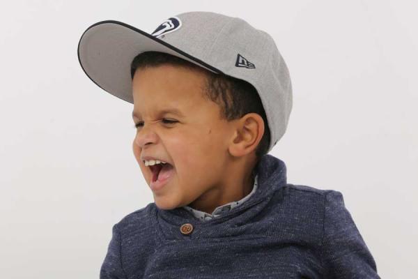 Young boy laughing